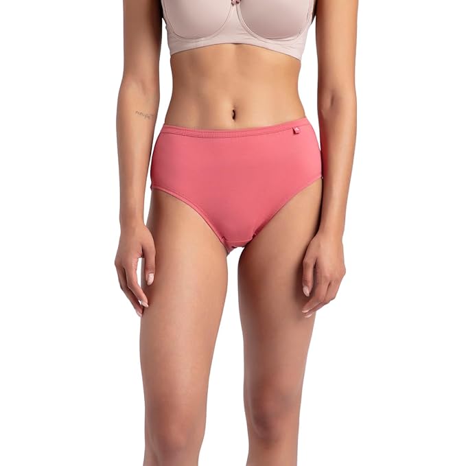 Jockey 1406 Women’s High Coverage Mid Waist Hipster Panty Pack of 3 | Super Combed Cotton Underwear with Stay Fresh Technology